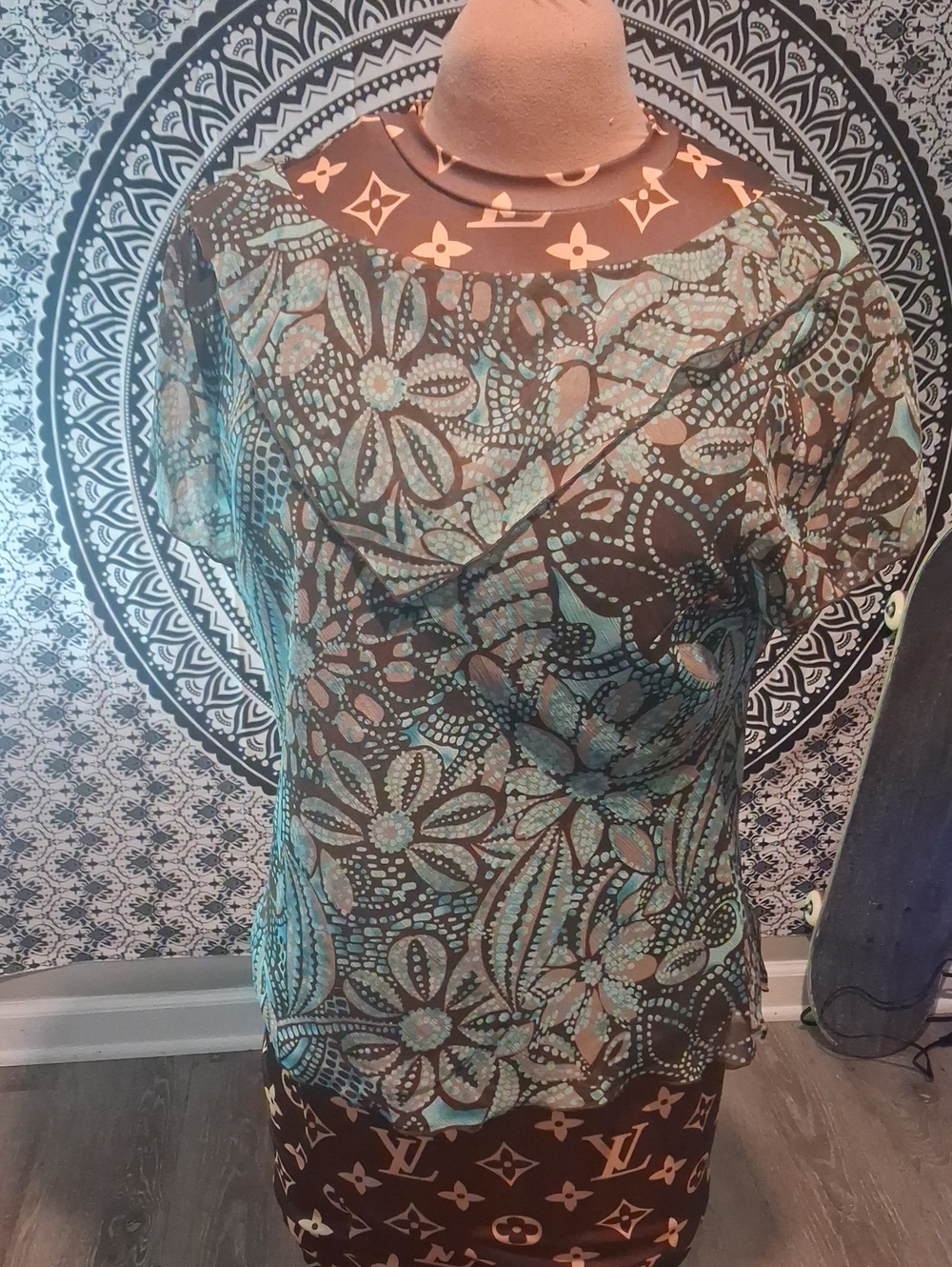 Studio I Women's Floral Short Sleeve Top Size 16